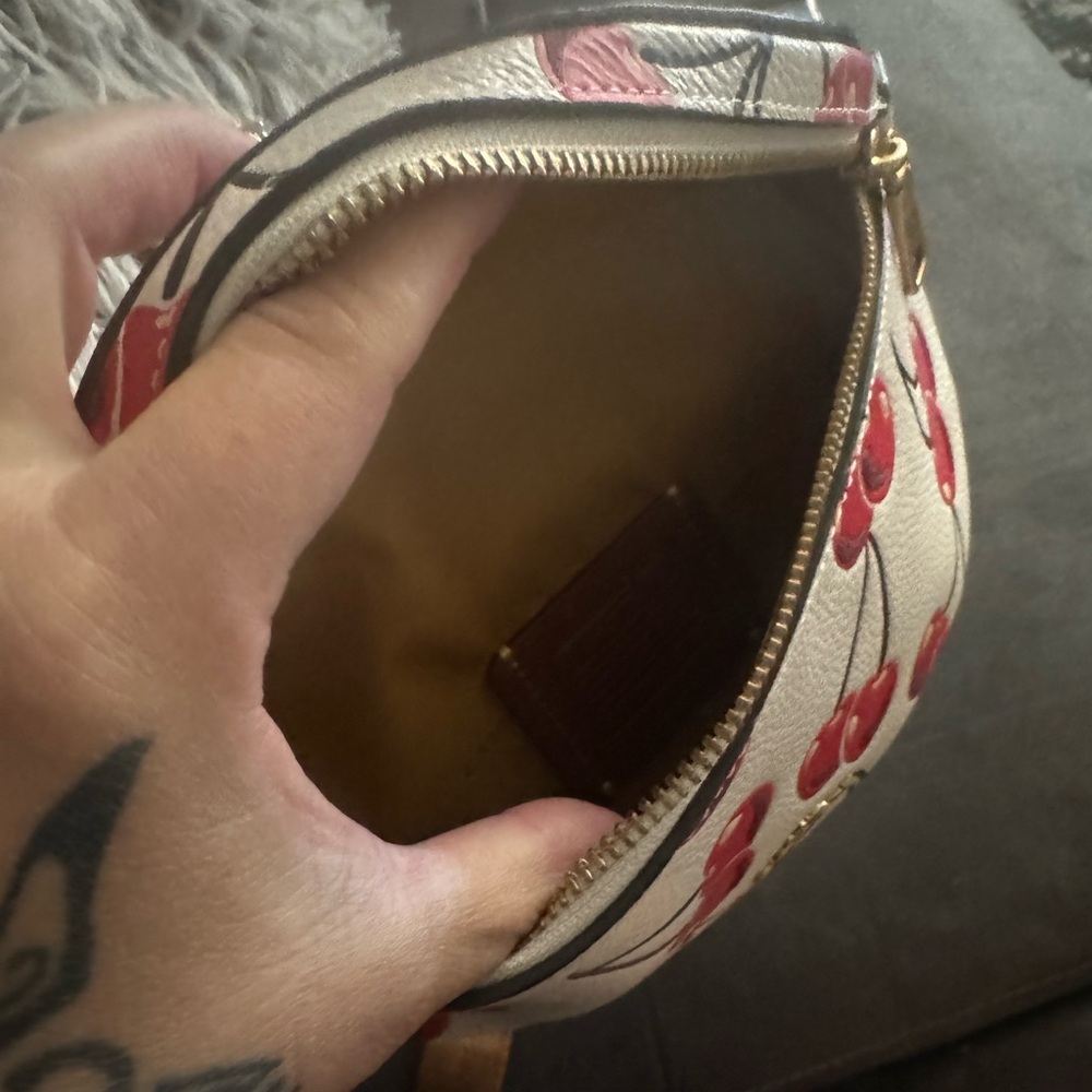 Small leather coach belt bag